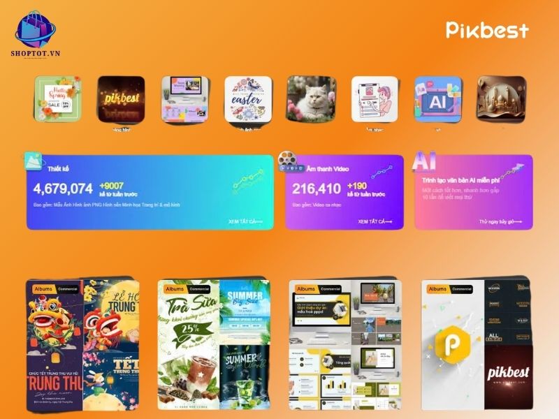 Tính năng nổi bật của Pikbest premium