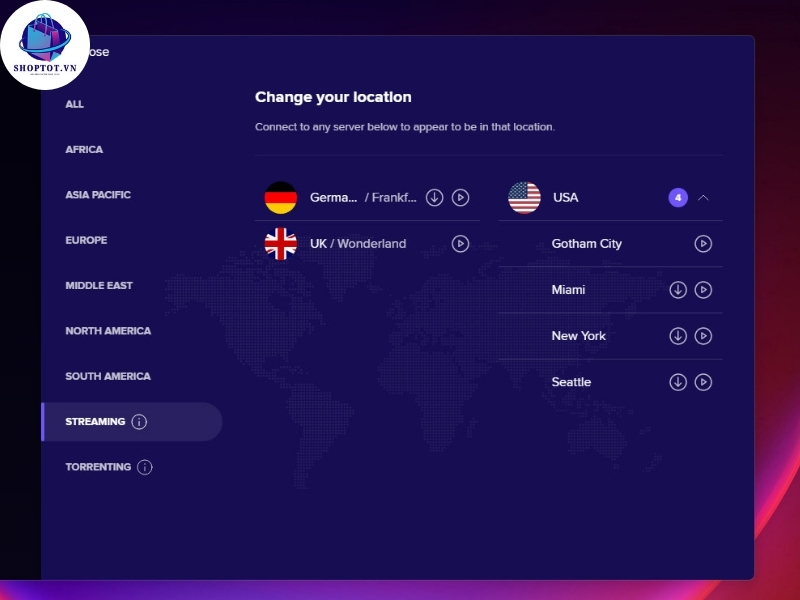Các chức năng chính của Avast SecureLine VPN
